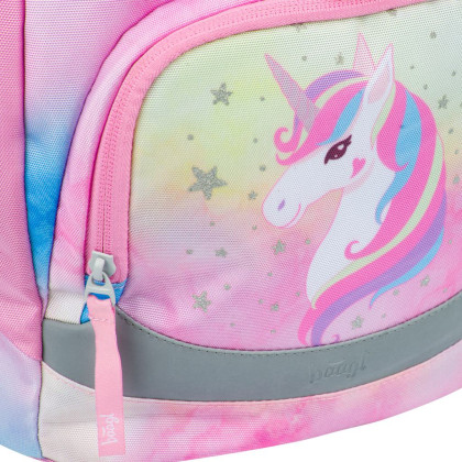 Set 3 Airy Rainbow Unicorn: aktovka, penál, sáček Baagl