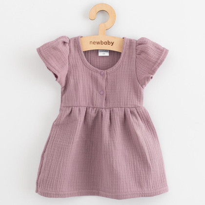 Kojenecké mušelínové šaty New Baby lavender