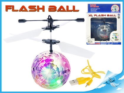 Helikoptéra míček Diamond XL 14cm svítící reagující na pohyb ruky s USB kabelem