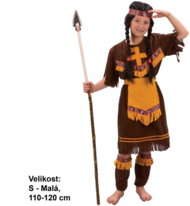 Kostým na karneval - indiánka, 110 - 120 cm
