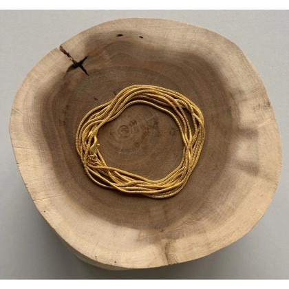 Stříbrné lanko k rolničkám 116 cm zlatá