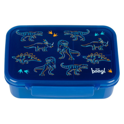 Box na svačinu s přihrádkami Dino Baagl