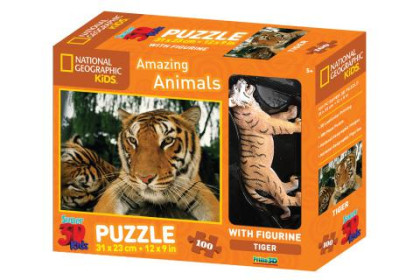 3D Puzzle Tygr 100 dílků figurka