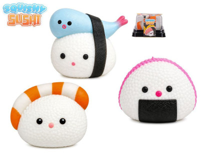 Squishy Sushi Kawaii kamarád 5 cm – mačkací antistresová hračka 1 ks