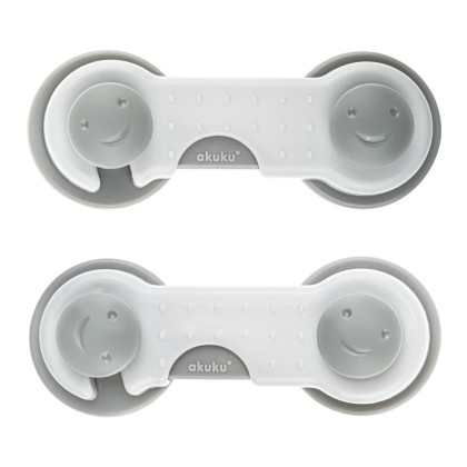 Univerzální zabezpečení skříněk a zásuvek ŠEDÉ 9 cm Akuku