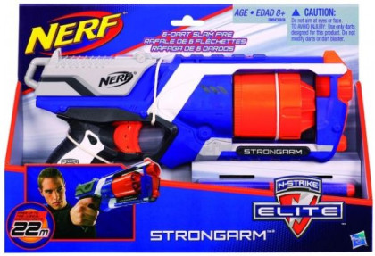 Hasbro Nerf - Elite STRONGARM - pistol s bubnovým zásobníkem
