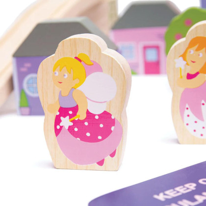 Dřevěná velká vláčkodráha princezny Bigjigs Rail