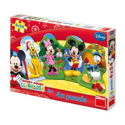 Puzzle Mickeyho klubík 4x54dílků