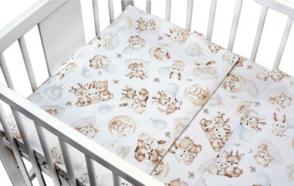 Mantinel s povlečením do postýlky 3dílná sada Sny zvířátek Baby Nellys