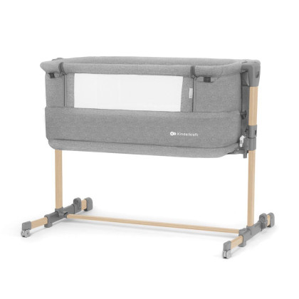 Dětská polohovatelná postýlka Neste grow Light Grey Full Wood Kinderkraft
