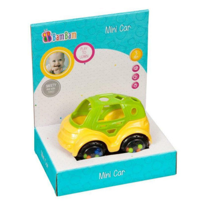 Mini autíčko Bam Bam Zelená+žlutá