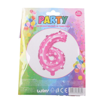 Balónek nafukovací růžový - číslo