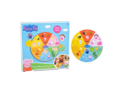 Barevné vkládací puzzle s tvary Peppa Pig