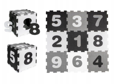 Dětské pěnové puzzle, podložka na zem, Číslice, 9 ks