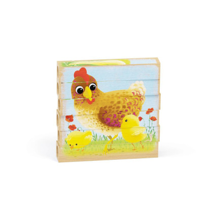 PlayBio - Four Puzzle Zvířata na statku Quercetti