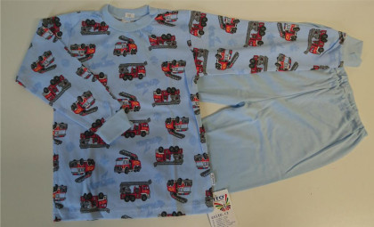 Bavlněné pyžamo požárnící modré vel. 104