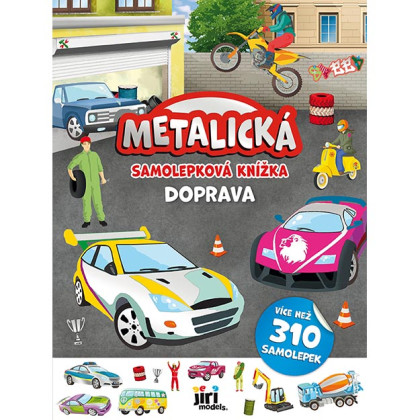 Metalická samolepková knížka Doprava