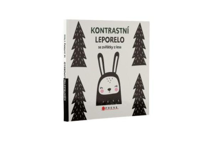 Leporelo kontrastní se zvířátky z lesa