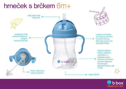 Náhradní malé víčko pro hrneček s brčkem B.box