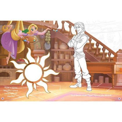 Zábava se třpytivými samolepkami Disney Princezny