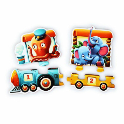 Naučné puzzle 20 dílků Puzzlika - Vlak