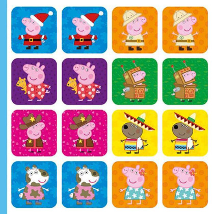 Pexeso v sešitu Prasátko Peppa