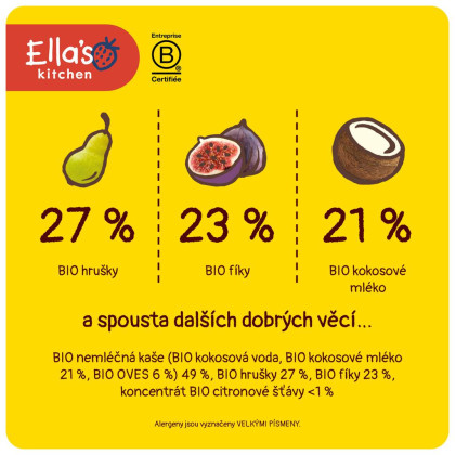 Ella's Kitchen BIO Nemléčná kaše s hruškami a fíky (100 g)