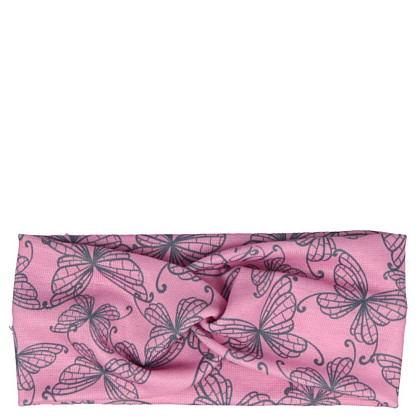 Bavlněná čelenka Motýl Růžová RDX 
