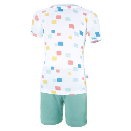 Souprava tenká chlapecká KR Outlast® Bílé kostičky / tm. lišejník Little Angel