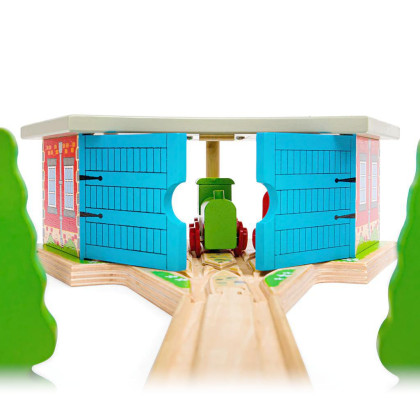 Trojité depo s vraty Bigjigs Rail