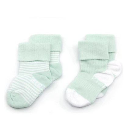 Dětské ponožky Stay-on-Socks Mint Stripes vel. 6-12 m 2 páry 