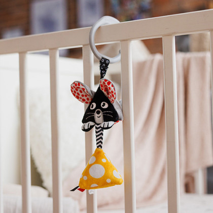 Závěsná kontrastní hračka Mouse Baby Ono