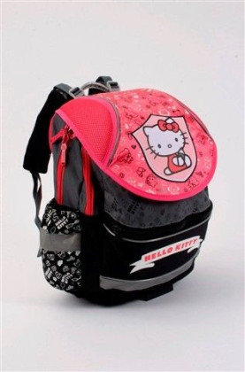 Anatomický školní batoh Hello Kitty Pink and Grey