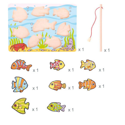 Chytání rybiček na desce Bigjigs Toys