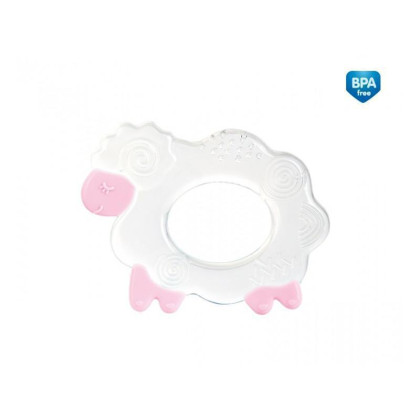 Silikonové kousátko Ovečka růžová