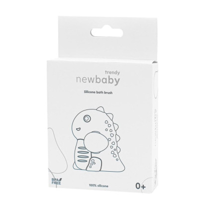 Dětský silikonový koupelový kartáč New Baby