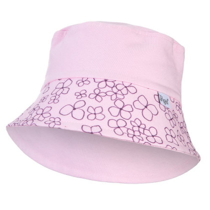 Klobouk tenký Tisk Outlast® UV 50+ Růžový baby kytičky