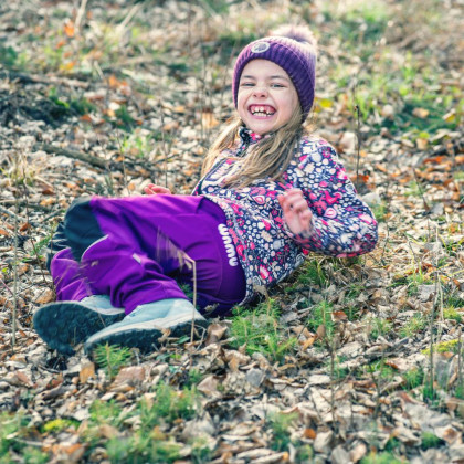 Softshellové kalhoty dětské Fuchsiová Wamu