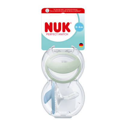 Dudlík Perfect Match 0-6 m 2 ks v boxu Nuk
