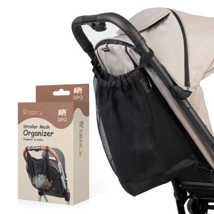 Uni síťová taška na kočárek černá Sipo