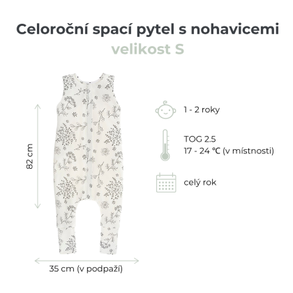 Celoroční spací pytel s nohavicemi Sleepee Meadow