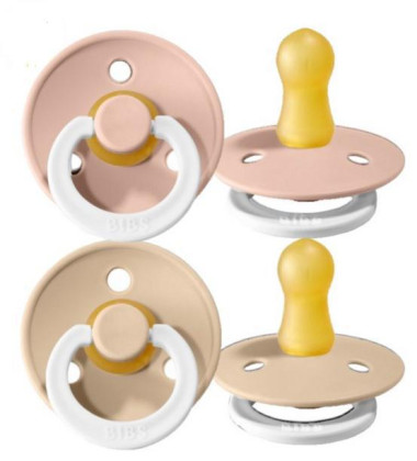 Dudlíky kaučuk 2 ks 0-6 měsíců Colour Bibs