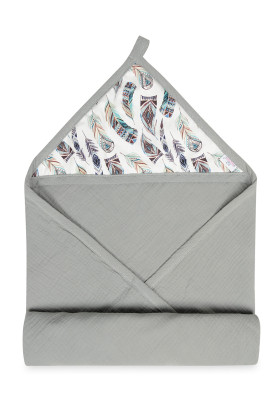 Mušelínová osuška s kapucí Design 85 x 85 cm Babymatex