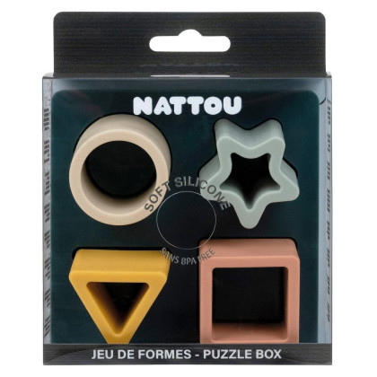 Nattou Hračka vkládačka silikonová 12x12 cm