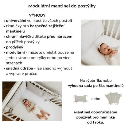 Modulární mantinel do dětské postýlky Sleepee