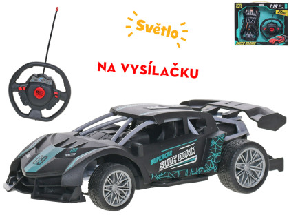 R/C auto závodní 21 cm 1:18 27MHz plná funkce na baterie se světlem