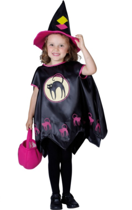 Kostým na karneval - čarodějnice, 92-104 cm