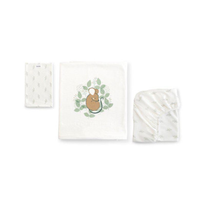 3-dílná bavlněná sada do kolébky 60x120 cm bonjourbébé