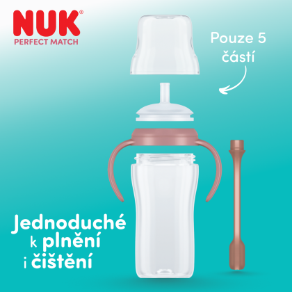 Lahvička na učení s brčkem Perfect Match 260 ml Nuk