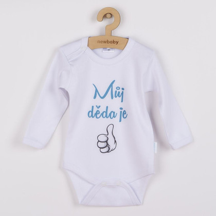 Body s potiskem New Baby Můj děda je jednička - dárkové balení